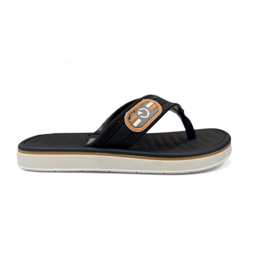 Detalhe - Chinelo Cartago Infantil Paris Ii Dedo 12468 Branco/Preto