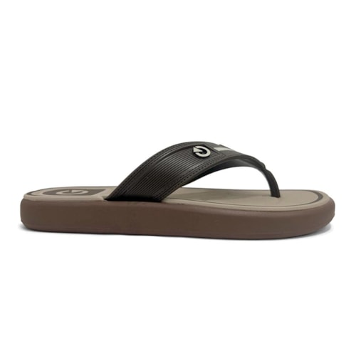 Detalhe - Chinelo Cartago Masculino Belgrado Dedo 12612 Marrom
