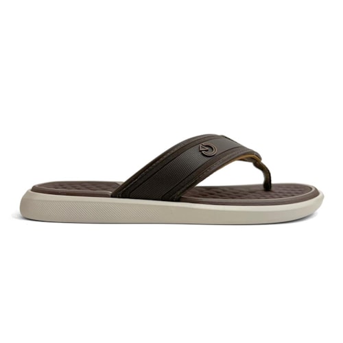 Detalhe - Chinelo Cartago Masculino De Dedo Dubai 12575 Bege