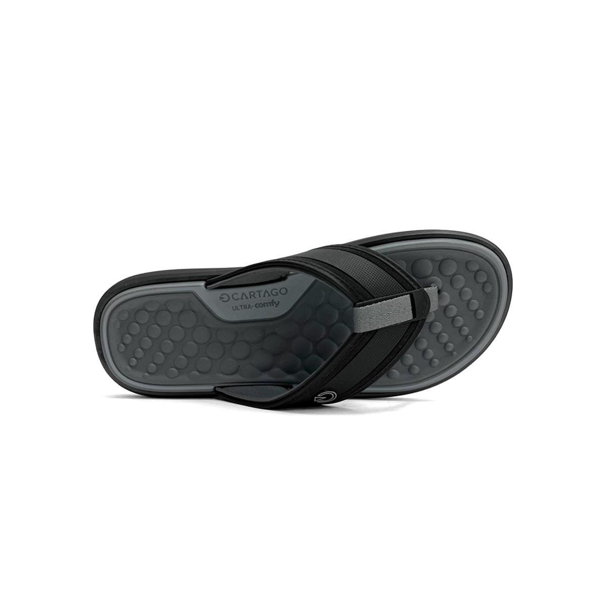 Chinelo Cartago Masculino De Dedo Dubai 12575 Preto/Cinza