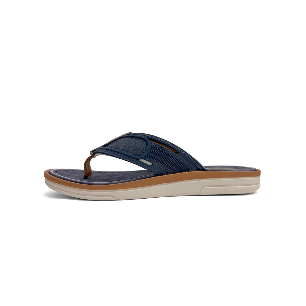 Chinelo Cartago Masculino De Dedo Lyon IV 12531 Bege/Azul Chinelo Cartago Masculino De Dedo Lyon IV 12531 Bege/Azul