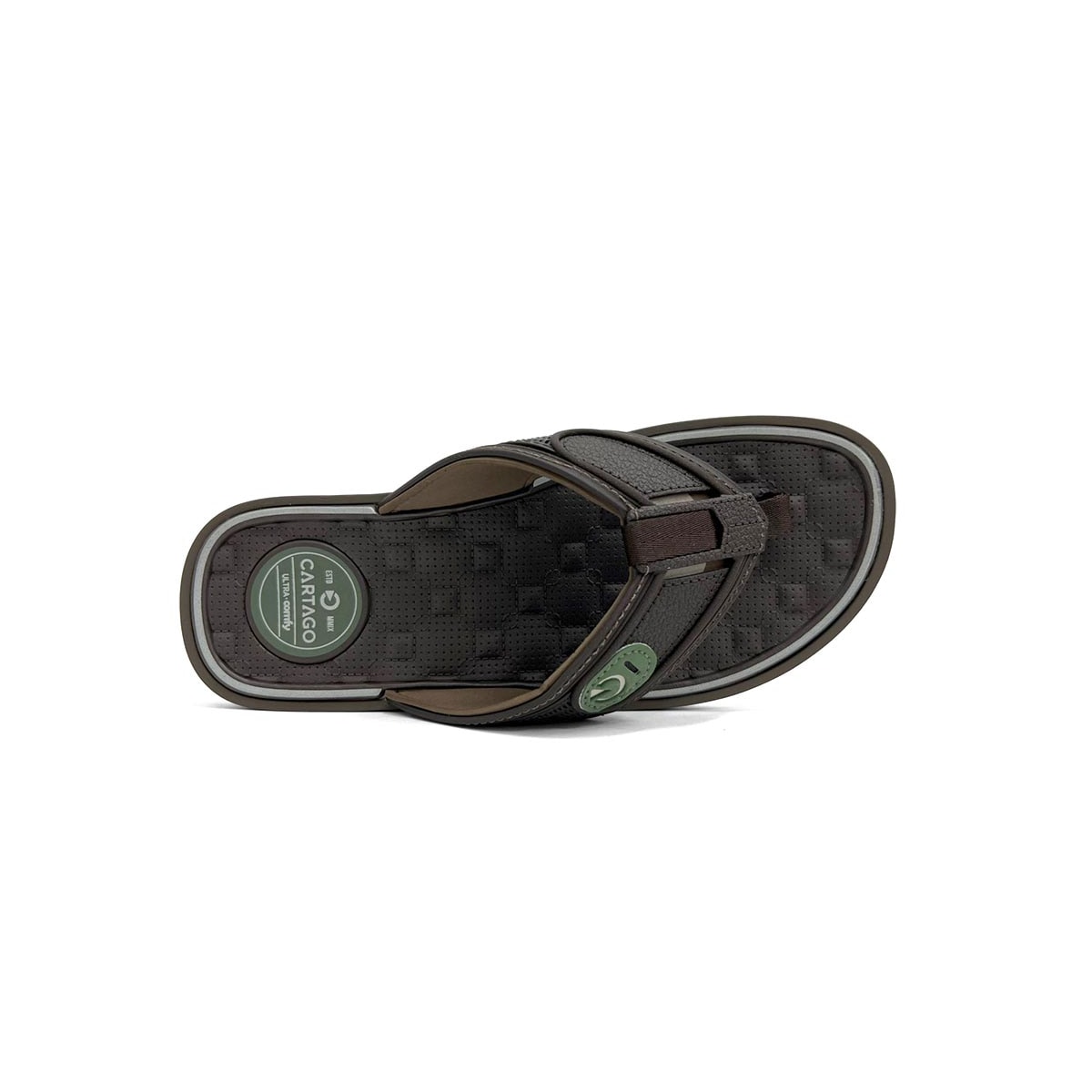 Chinelo Cartago Masculino De Dedo Lyon Iv 12531 Bege/Marrom