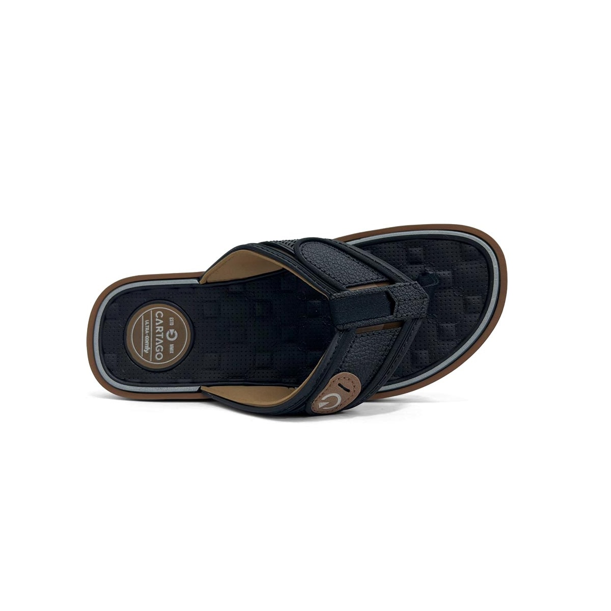 Chinelo Cartago Masculino De Dedo Lyon IV 12531 Preto/Castor Chinelo Cartago Masculino De Dedo Lyon IV 12531 Preto/Castor