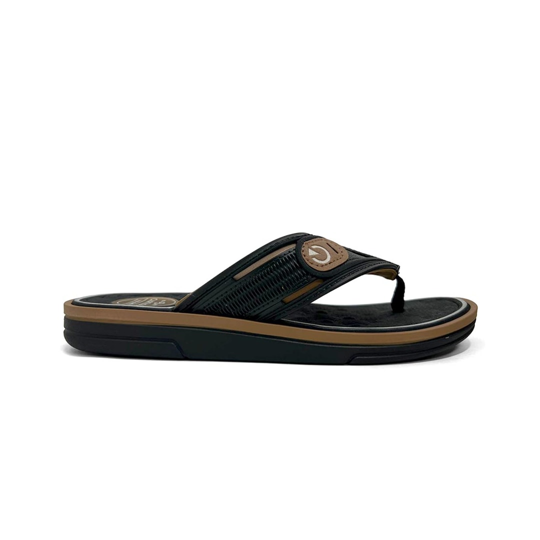Chinelo Cartago Masculino De Dedo Lyon IV 12531 Preto/Castor