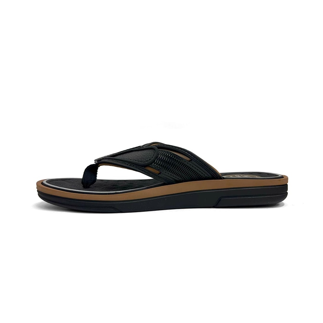 Chinelo Cartago Masculino De Dedo Lyon IV 12531 Preto/Castor