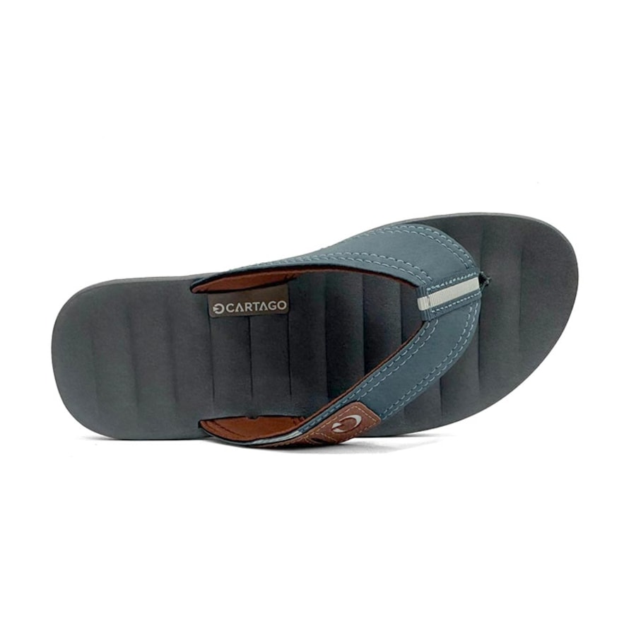 Chinelo Cartago Masculino De Dedo Málaga 10954 Cinza