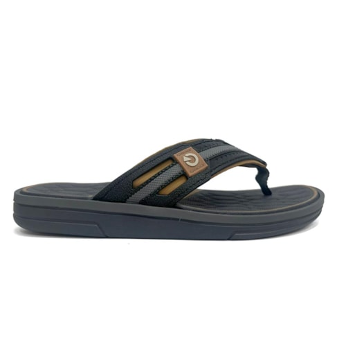 Detalhe - Chinelo Cartago Masculino Dedo Lyon Iii 12399 Cinza