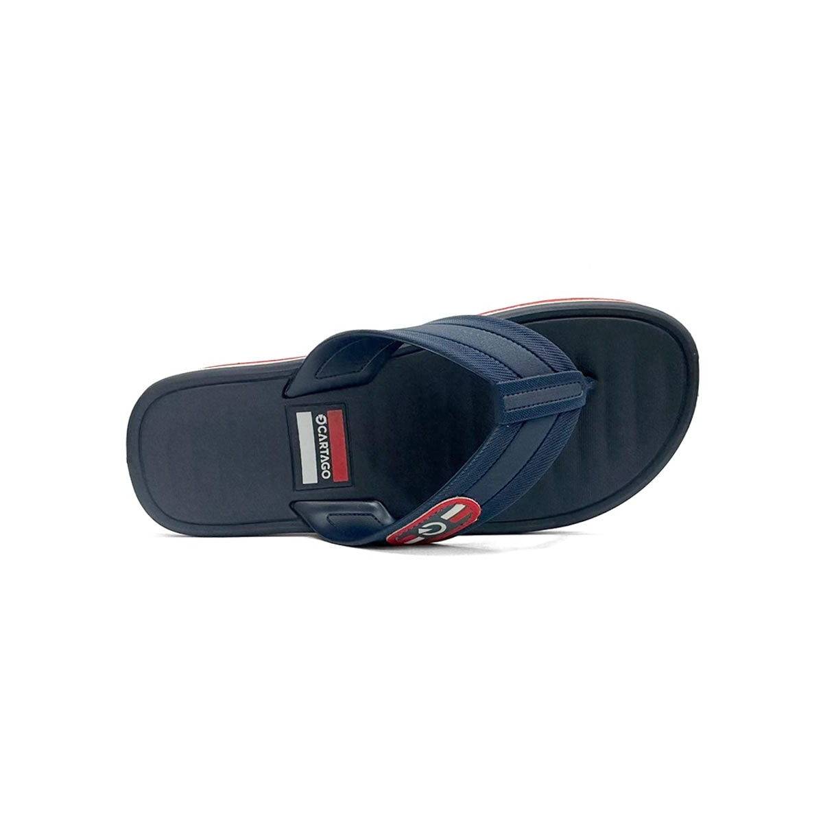 Chinelo Cartago Masculino Dedo Paris Ii 12214 Cinza/Azul/Laranja