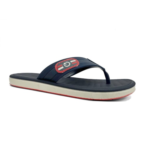 Chinelo Cartago Masculino Dedo Paris Ii 12214 Cinza/Azul/Laranja