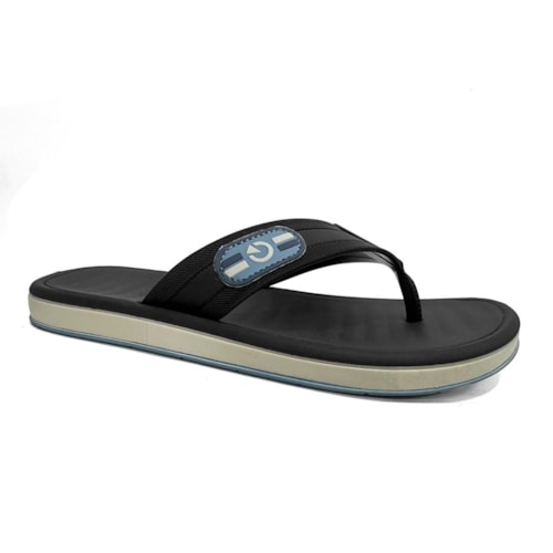 Chinelo Cartago Masculino Dedo Paris II 12214 Cinza/Preto