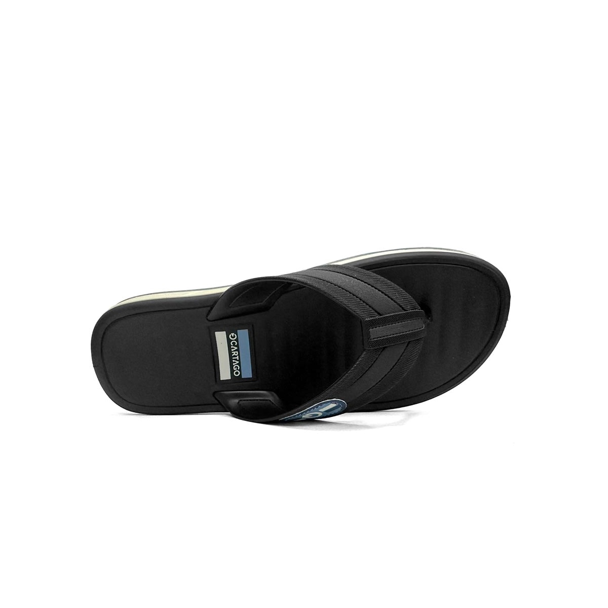 Chinelo Cartago Masculino Dedo Paris II 12214 Cinza/Preto