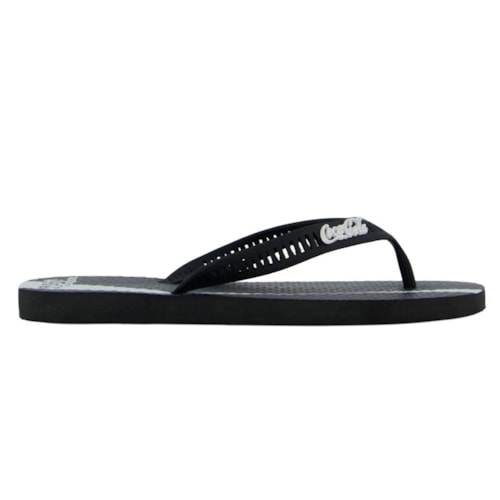 Detalhe - Chinelo Coca Cola Masculino Share A Coke Preto/Branco