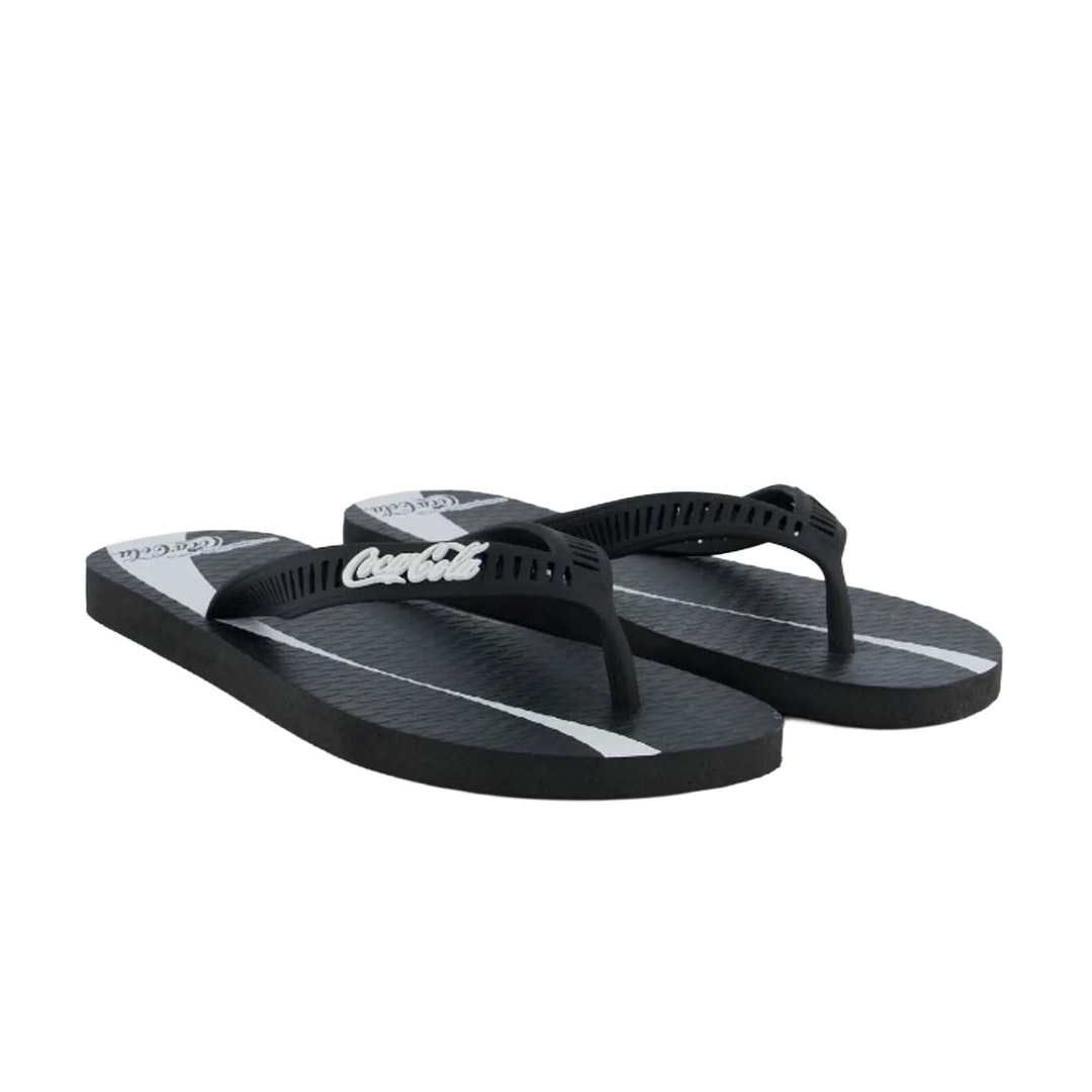 Chinelo Coca Cola Masculino Share A Coke Preto/Branco Chinelo Coca Cola Masculino Share A Coke Preto/Branco