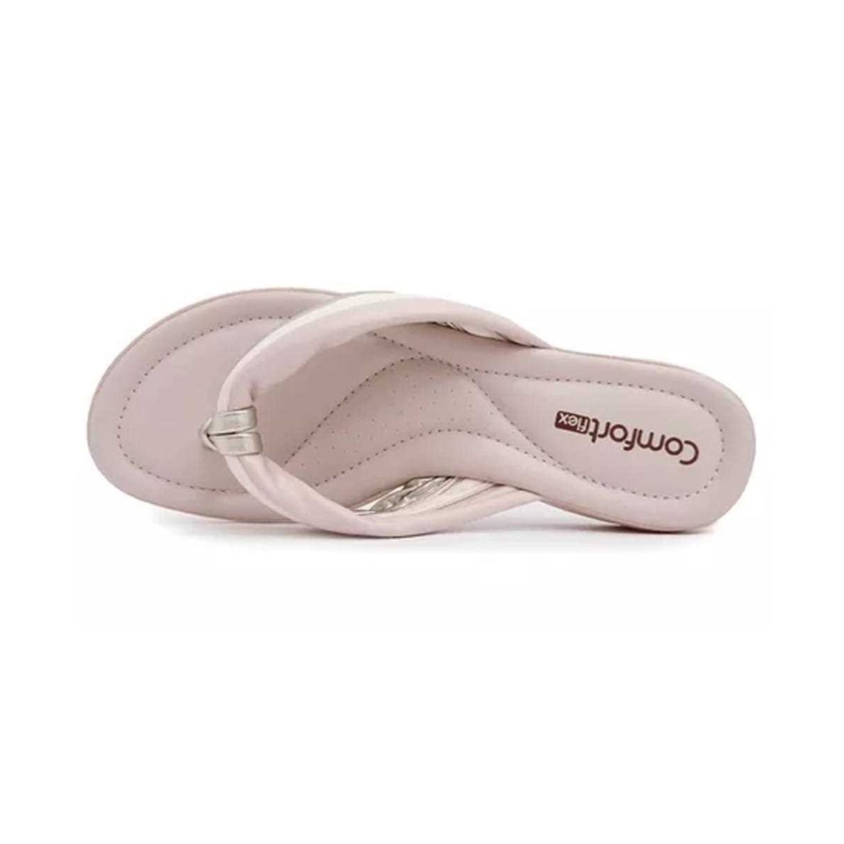 Chinelo Comfortflex Conforto 22-81402 Marfim/Ouro Chinelo Comfortflex Conforto 22-81402 Marfim/Ouro