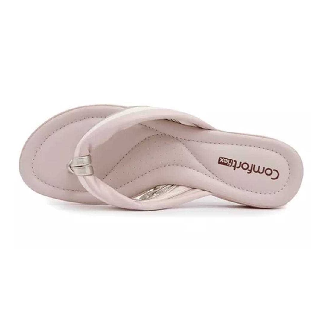 Chinelo Comfortflex Conforto 22-81402 Marfim/Ouro