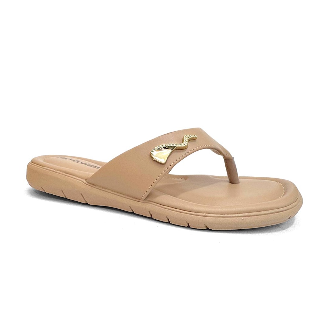 Chinelo Comfortflex De Dedo 24-68401 Caqui