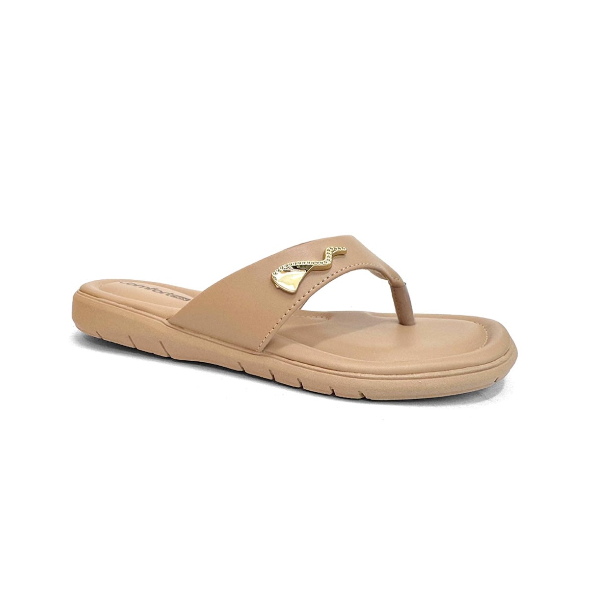 Chinelo Comfortflex De Dedo 24-68401 Caqui