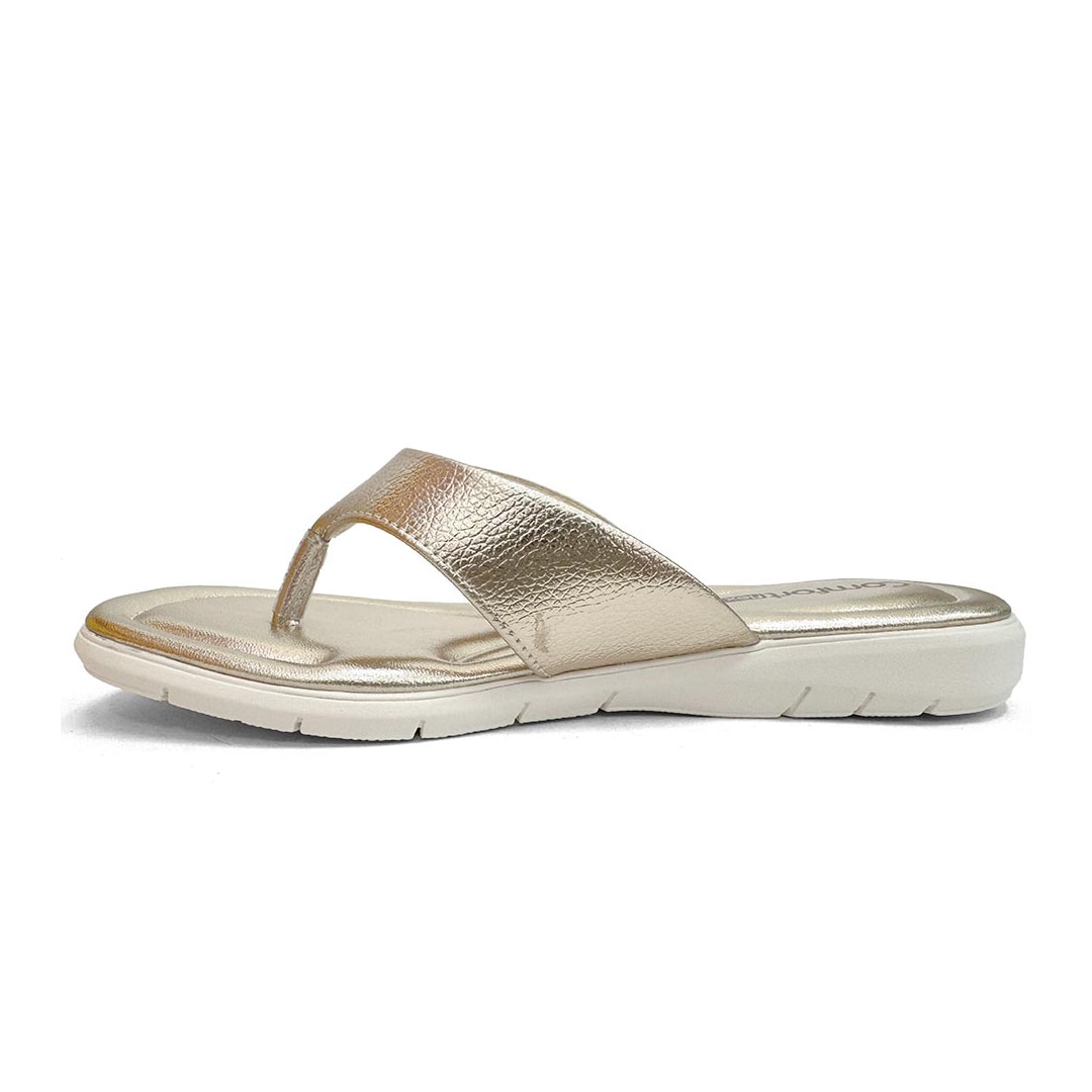 Chinelo Comfortflex De Dedo 24-68401 Ouro