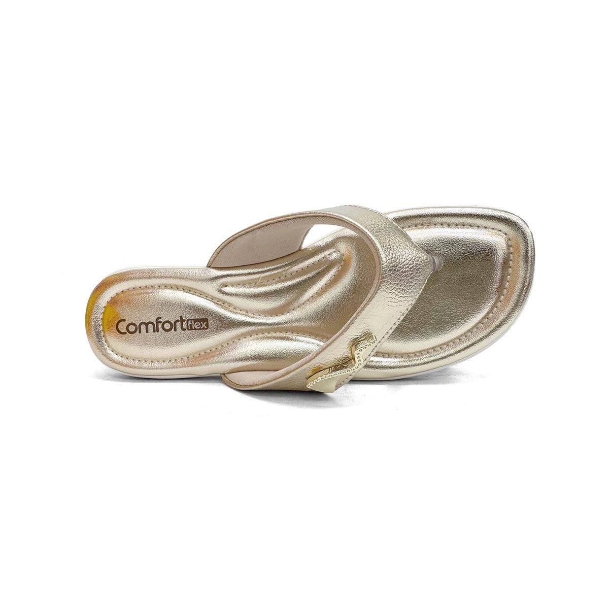 Chinelo Comfortflex De Dedo 24-68401 Ouro