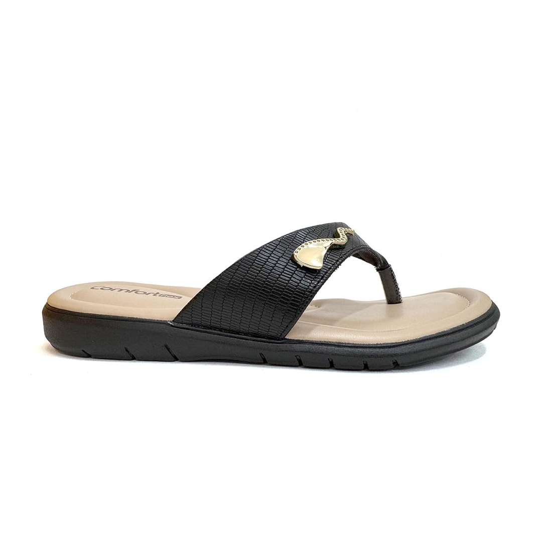 Chinelo Comfortflex De Dedo 24-68401 Preto Chinelo Comfortflex De Dedo 24-68401 Preto