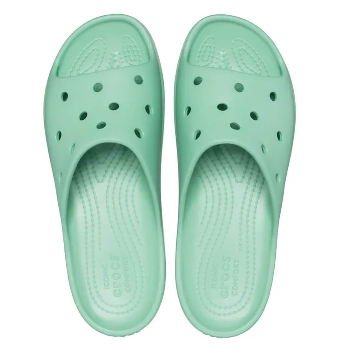 Chinelo Crocs Classic Platform Slide 208180 Jade Stone Chinelo Crocs Classic Platform Slide 208180 Jade Stone