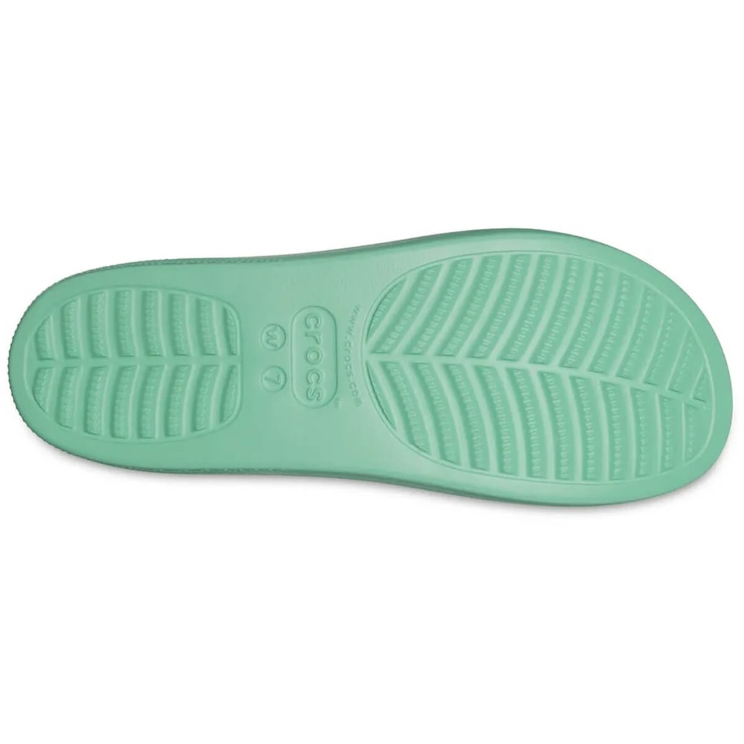 Chinelo Crocs Classic Platform Slide 208180 Jade Stone