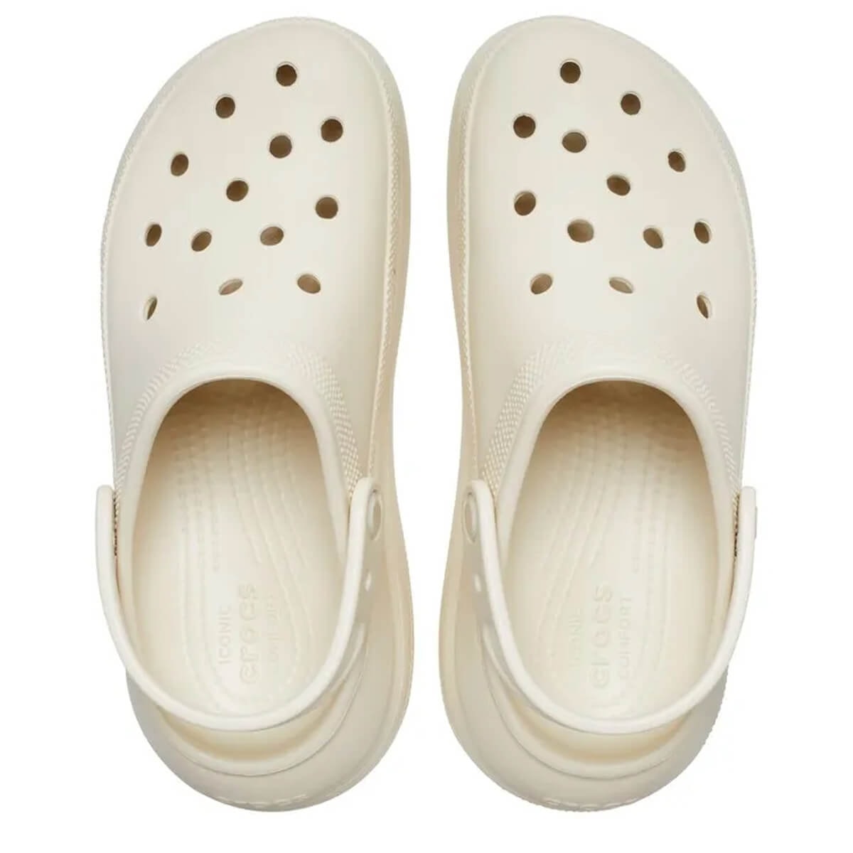 Chinelo Crocs Clog Crush 207521 Creme/Bone Chinelo Crocs Clog Crush 207521 Creme/Bone