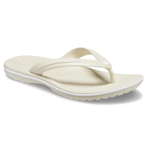 Chinelo Crocs Crocband Flip 11033 Creme/Bone