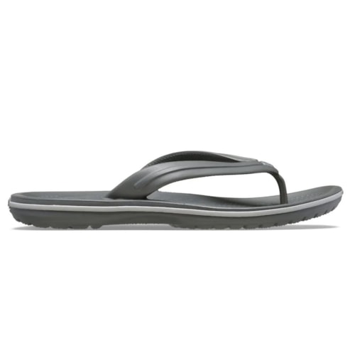 Detalhe - Chinelo Crocs Crocband Flip Army 11033 Slate Grey