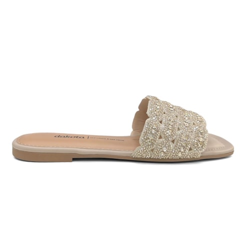 Detalhe - Chinelo Dakota Rasteira Db941 Ouro Light