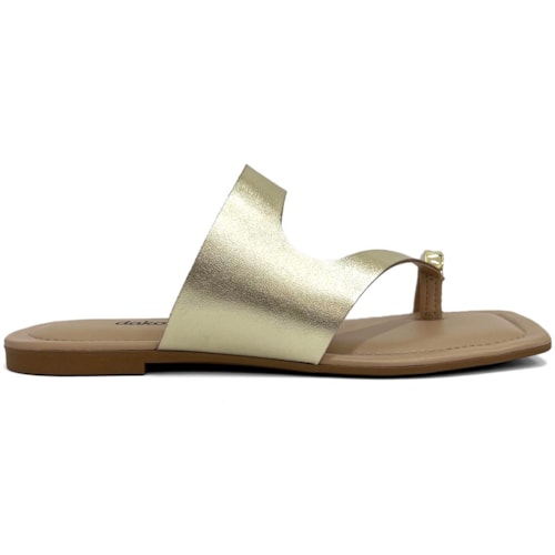 Detalhe - Chinelo Dakota Rasteira De Dedo Y8681 Champagne