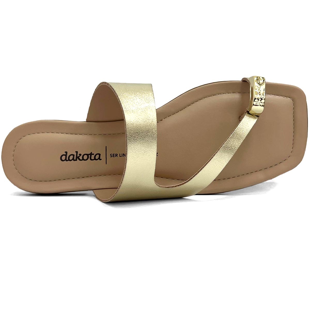 Chinelo Dakota Rasteira De Dedo Y8681 Champagne Chinelo Dakota Rasteira De Dedo Y8681 Champagne