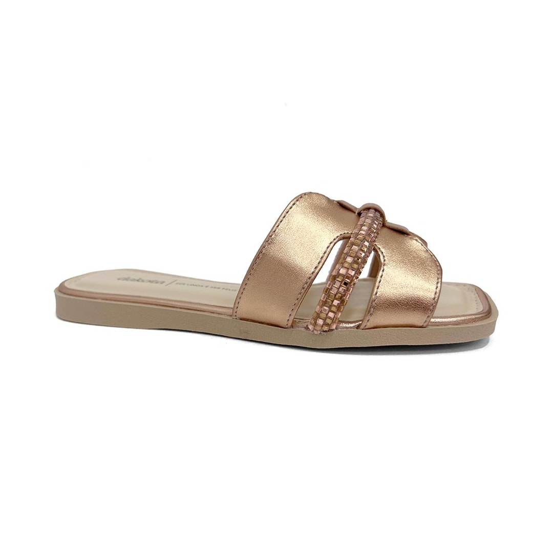 Chinelo Dakota Rasteira Gáspea Y8103 Metal Rose Chinelo Dakota Rasteira Gáspea Y8103 Metal Rose
