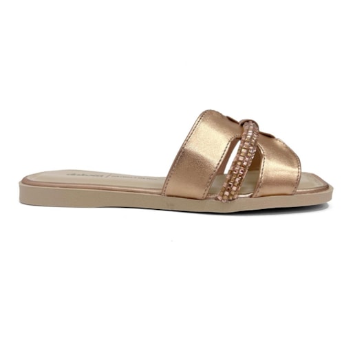 Detalhe - Chinelo Dakota Rasteira Gáspea Y8103 Metal Rose