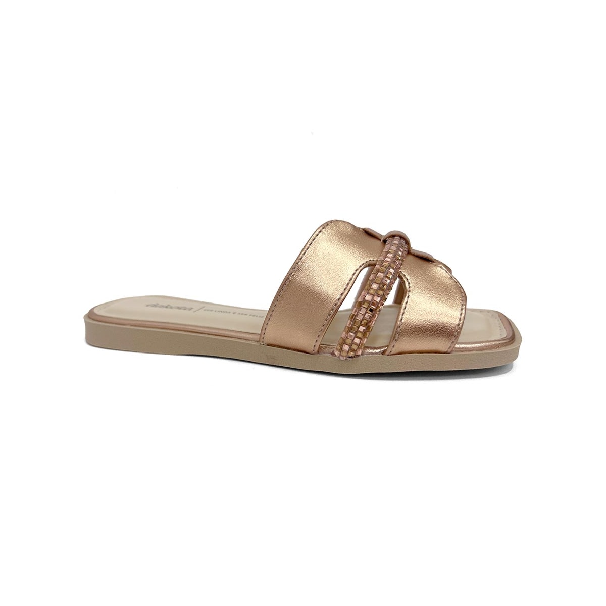 Chinelo Dakota Rasteira Gáspea Y8103 Metal Rose Chinelo Dakota Rasteira Gáspea Y8103 Metal Rose