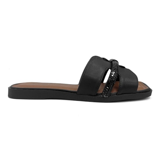 Detalhe - Chinelo Dakota Rasteira Gáspea Y8103 Preto