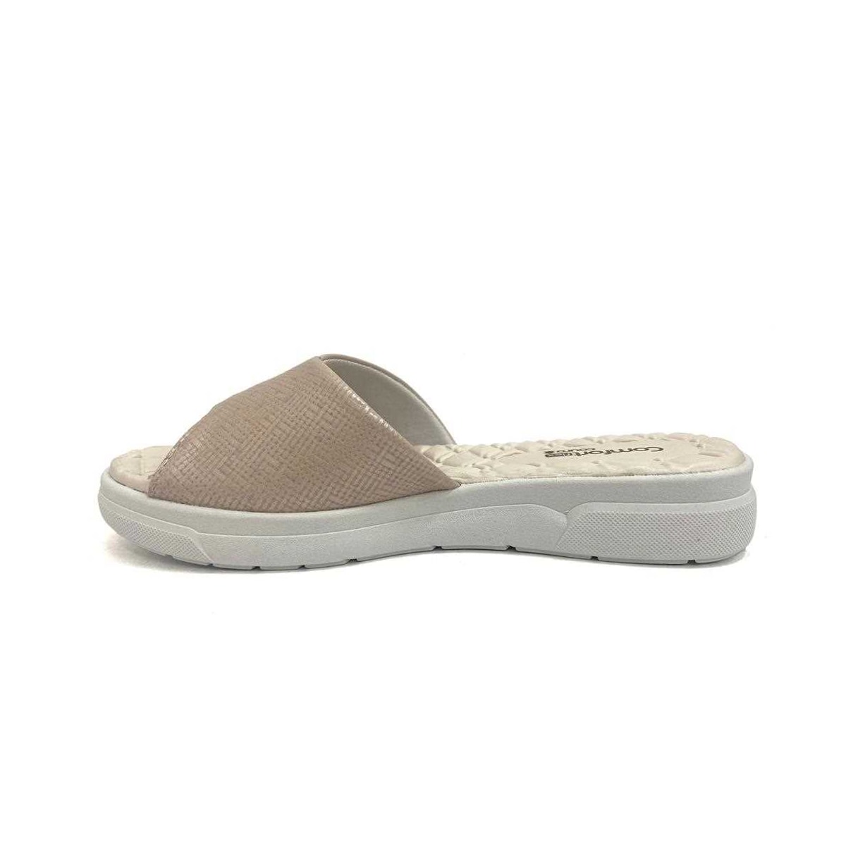 Chinelo De Couro Comfortflex 24-44321 Nude Chinelo De Couro Comfortflex 24-44321 Nude