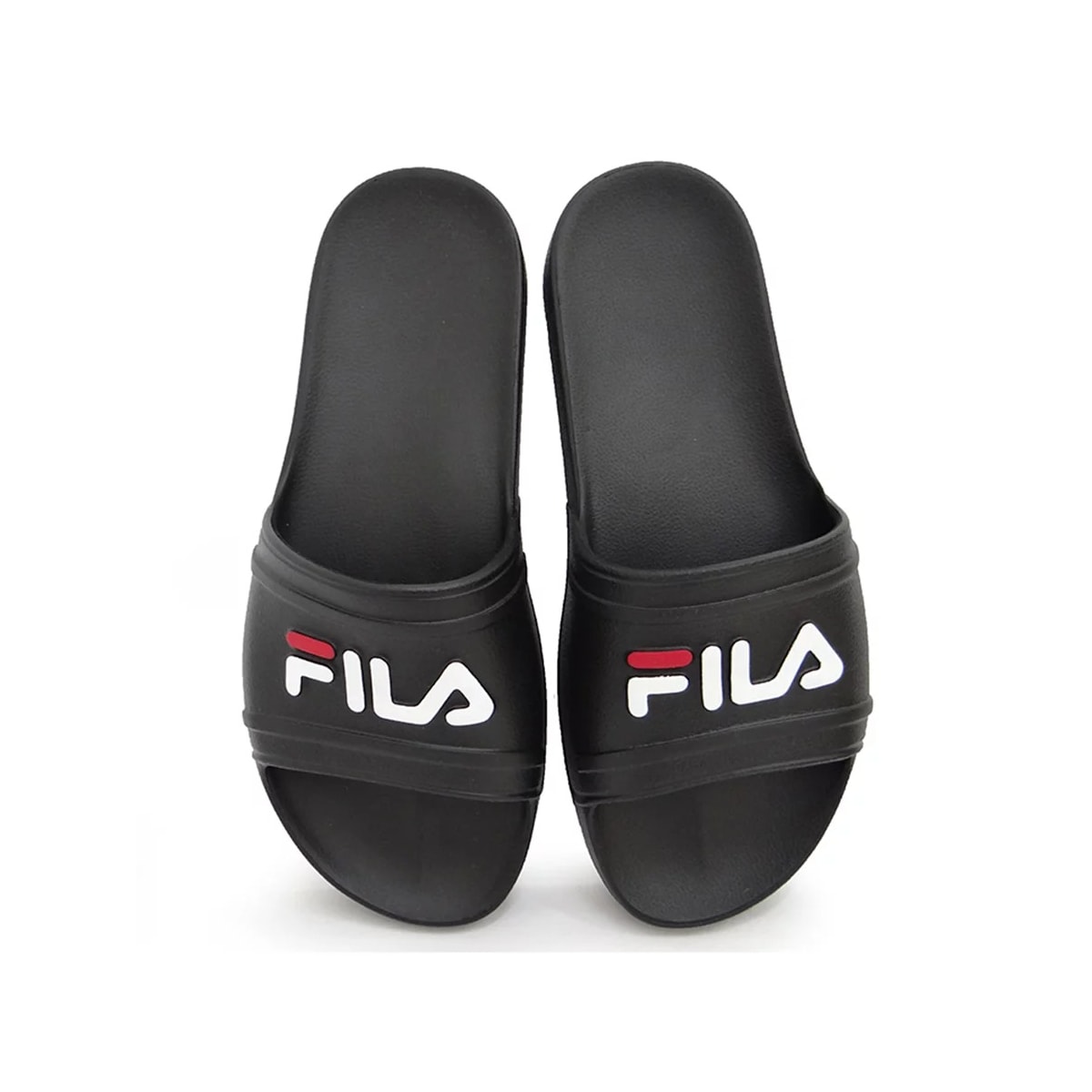 Chinelo Fila Men Flip Flop Sleek Slide Preto/Branco/Vermelh Chinelo Fila Men Flip Flop Sleek Slide Preto/Branco/Vermelh
