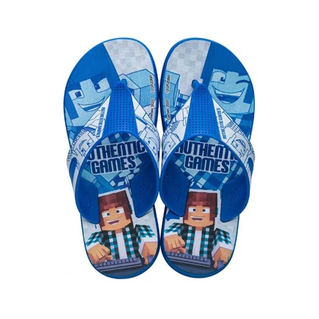 Chinelo Grendene Authentic Games Menino 22536 Azul/Azul