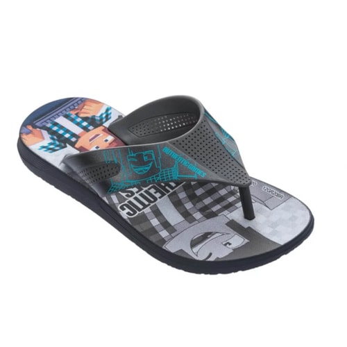 Chinelo Grendene Authentic Games Menino 22536 Grafite/Cinza