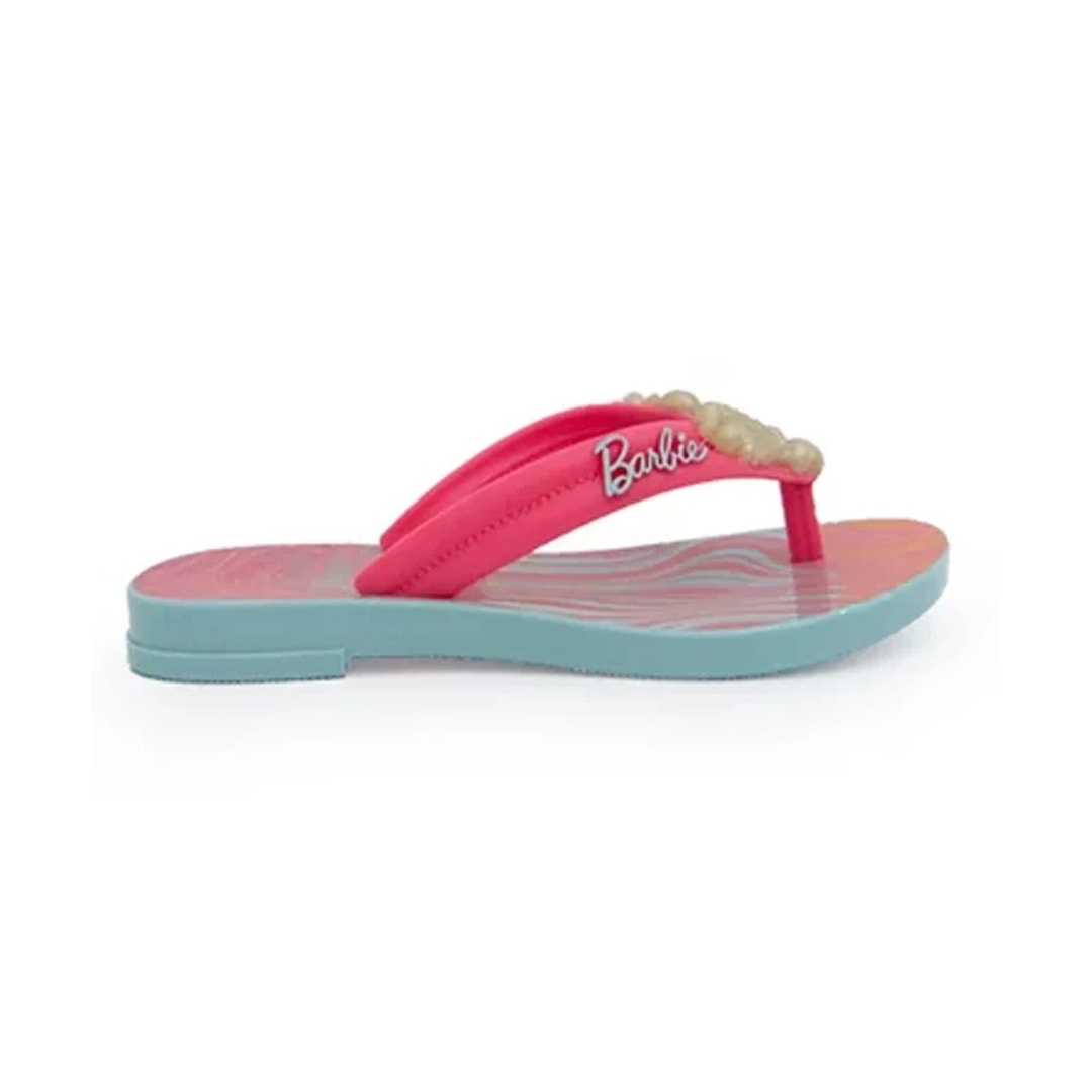 Chinelo Grendene Barbie Charme Rasteiro 22631 Verde/Rosa