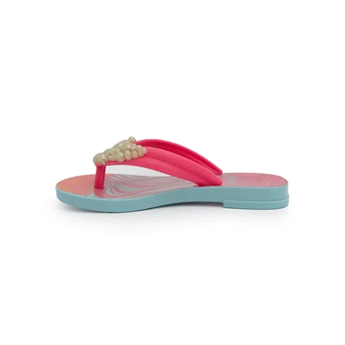 Chinelo Grendene Barbie Charme Rasteiro 22631 Verde/Rosa