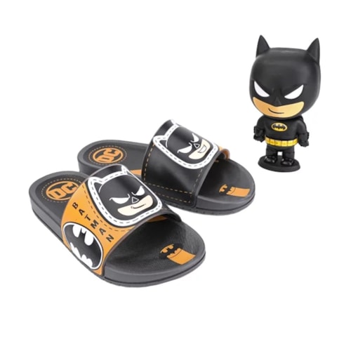 Chinelo Grendene Batman Pop Gaspea 22708 Cinza/Amarelo