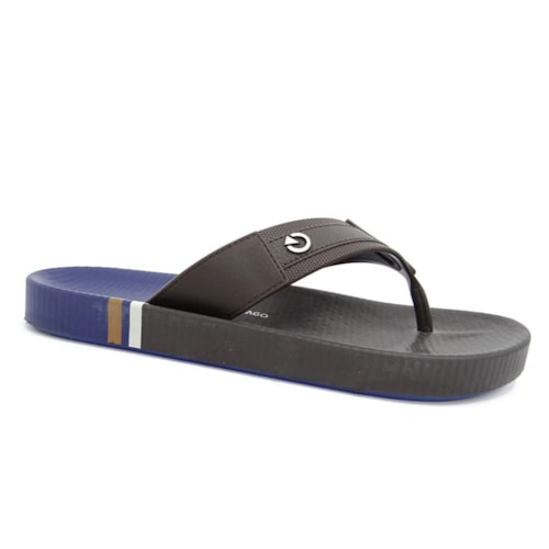 Chinelo Grendene Cartago Atenas Dedo 11849 Azul/Marrom