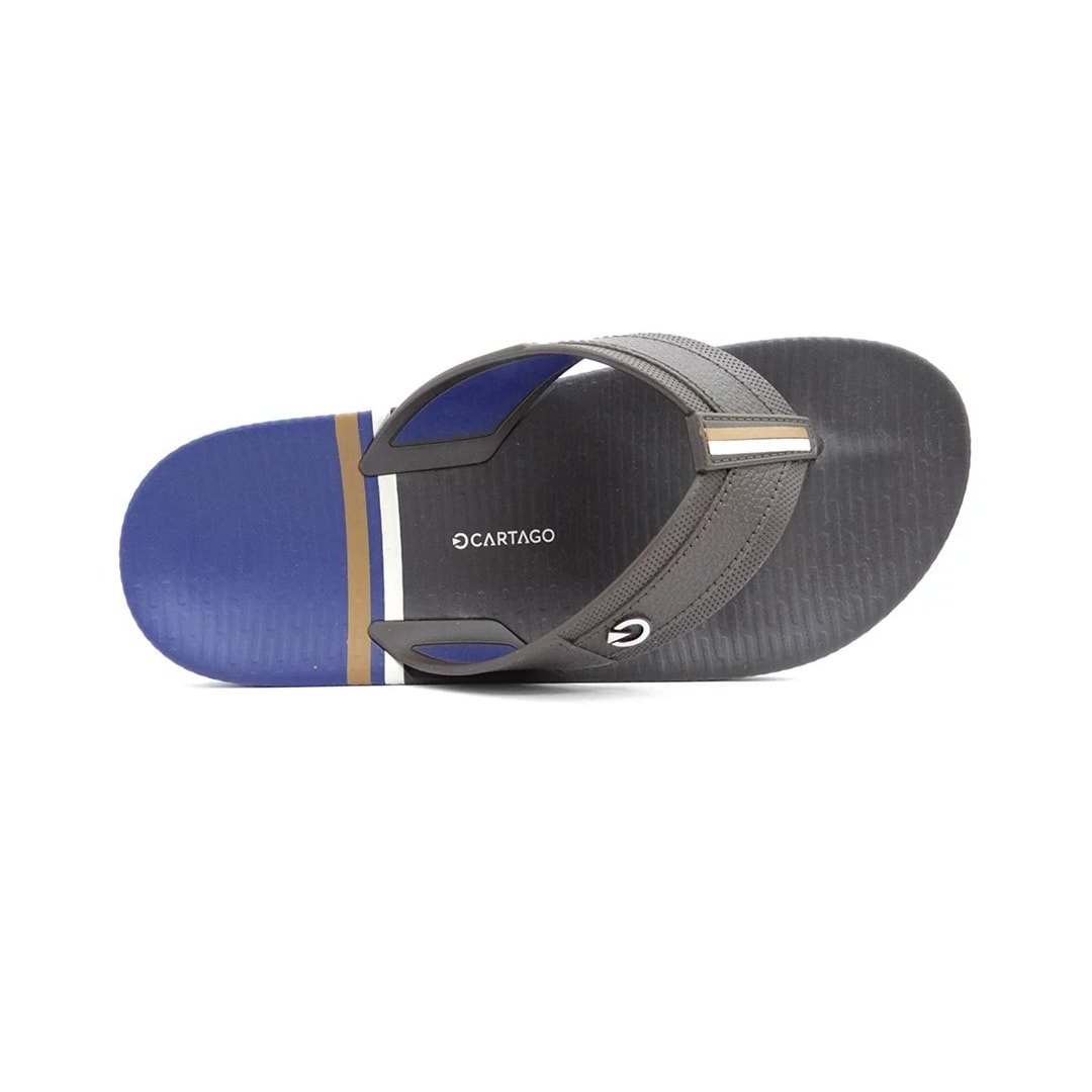 Chinelo Grendene Cartago Atenas Dedo 11849 Azul/Marrom