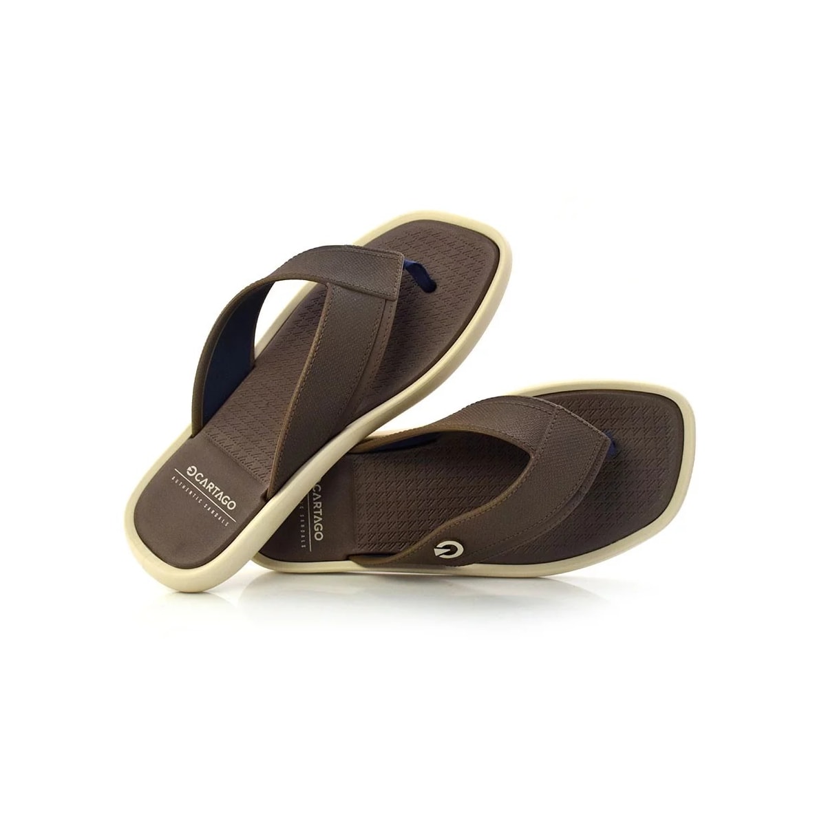 Chinelo Grendene Dedo Cartago Mali Xiii Bege/Marrom/Azul Chinelo Grendene Dedo Cartago Mali Xiii Bege/Marrom/Azul