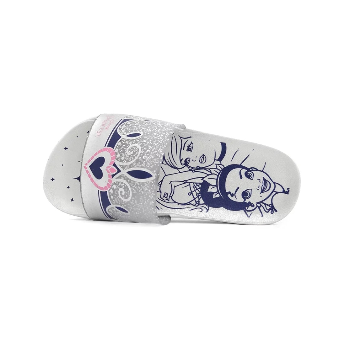 Chinelo Grendene Disney Princesas Surprise 22730 Cinza/Prata