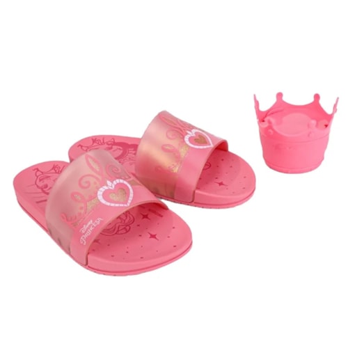 Chinelo Grendene Disney Princesas Surprise 22730 Rosa/Rosa