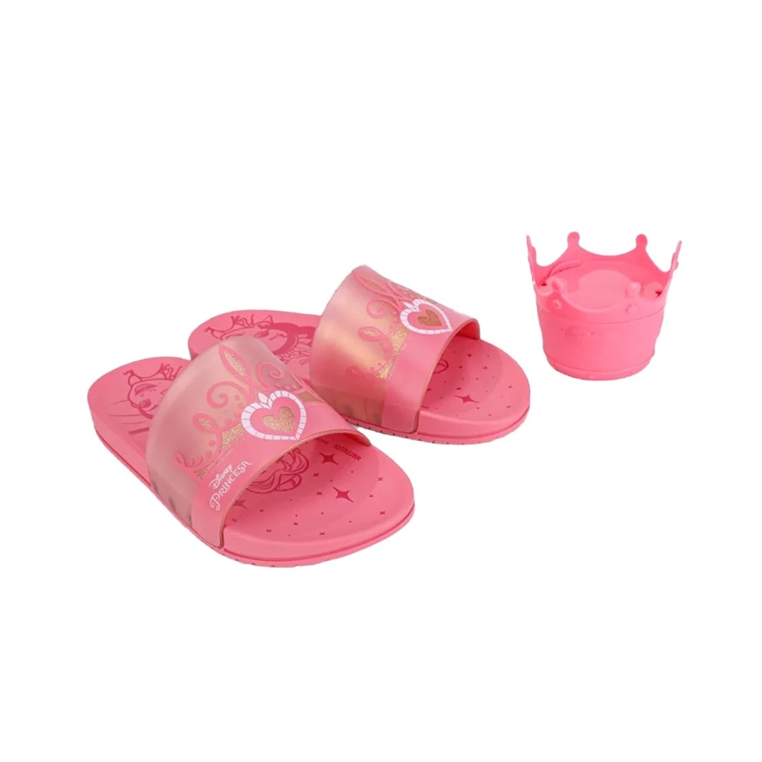 Chinelo Grendene Disney Princesas Surprise 22730 Rosa/Rosa