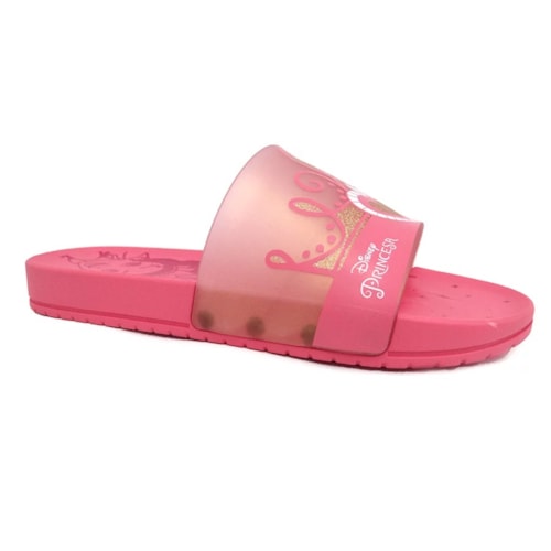 Detalhe - Chinelo Grendene Disney Princesas Surprise 22730 Rosa/Rosa